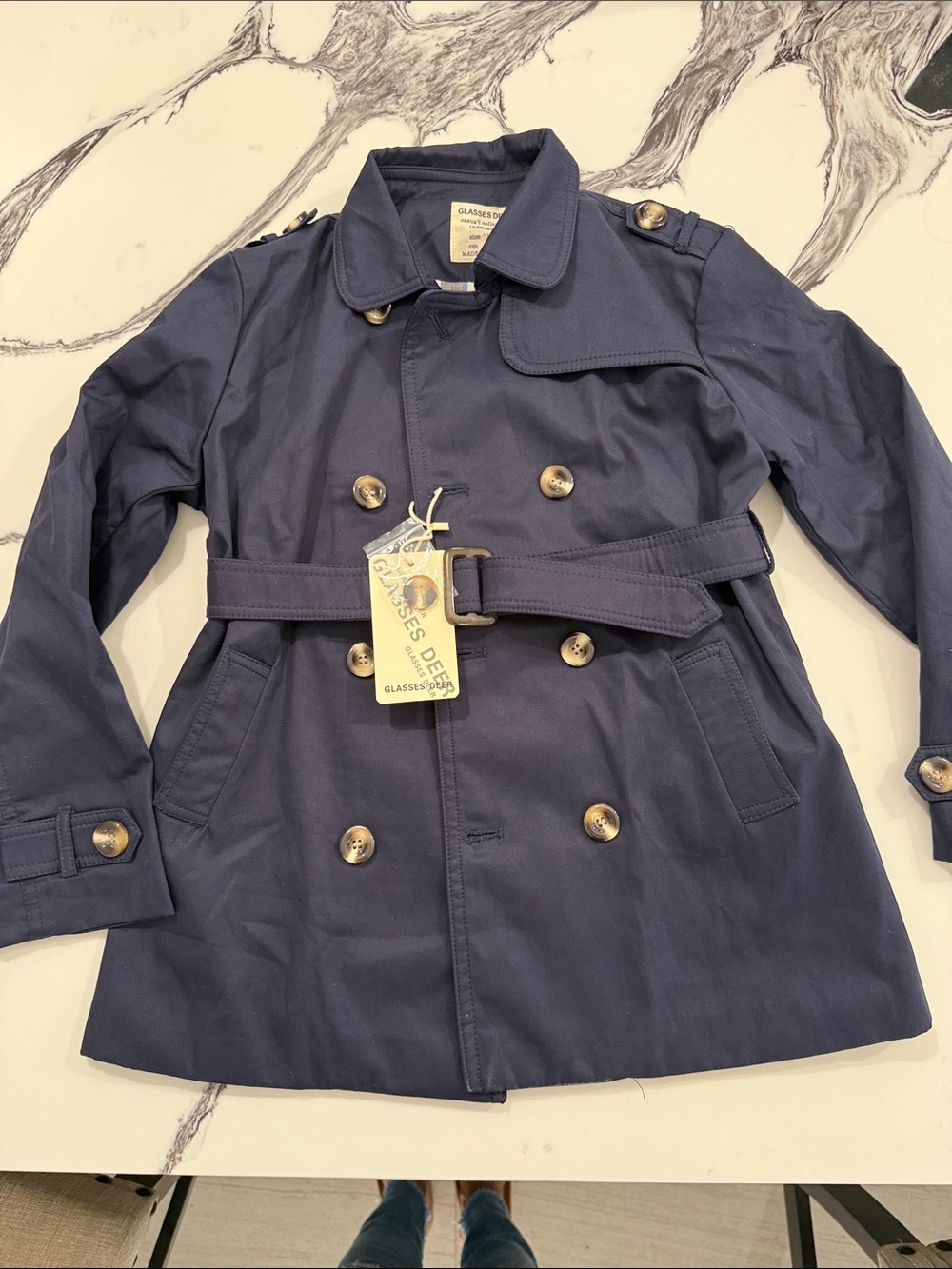 NWT Glasses deer kids coat,